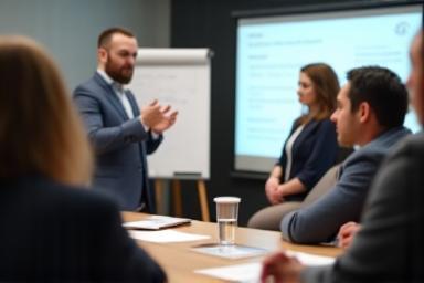 Group of professionals in a workshop setting